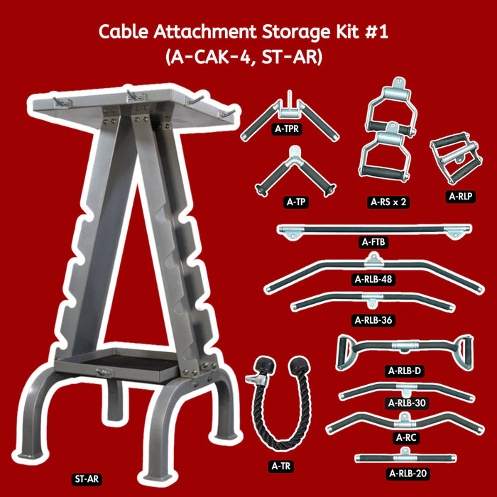 Complete Cable Attachment and Storage Kit - #1 - Muscle D Fitness A-CASK-1S