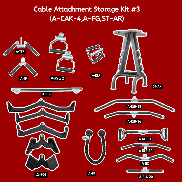 Ultimate Cable Attachment and Storage Kit - #3 - Muscle D Fitness A-CASK-3S