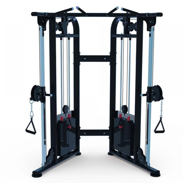 Megatron Dual Adjustable Pulley (95" height BLACK) - Muscle D Fitness - Functional Pull-Up Bar - Adjustable Height - Selectorized Weight Adjustment -MT-DAP95-B