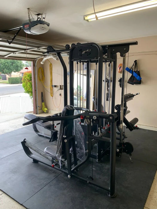 4 Stack Megatron Compact Multi-Gym - Muscle D Fitness - Space Saving - leg Extension, Leg Curl, Lat Pull, Low Row, Multi-Press Megatron Multi-Function Equipment  Multi-Gym / Jungle Gym MT-MG4