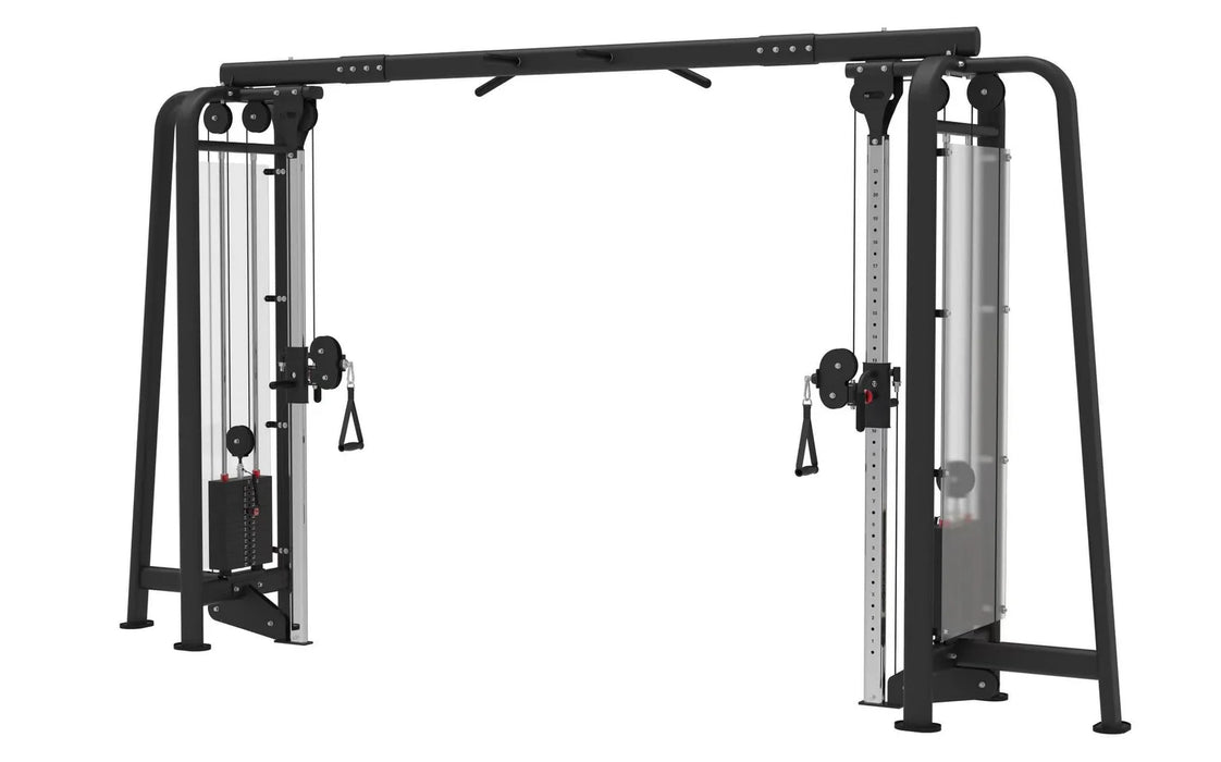 Megatron Standard Cable Crossover - Muscle D Fitness - Selectorized Weight Adjustment - Angled Chin Bar - Adjustable Columns Cable Crossovers / Cable Machines  Megatron Multi-Function Equipment  Multi-Gym / Jungle Gym MT-SCC-B