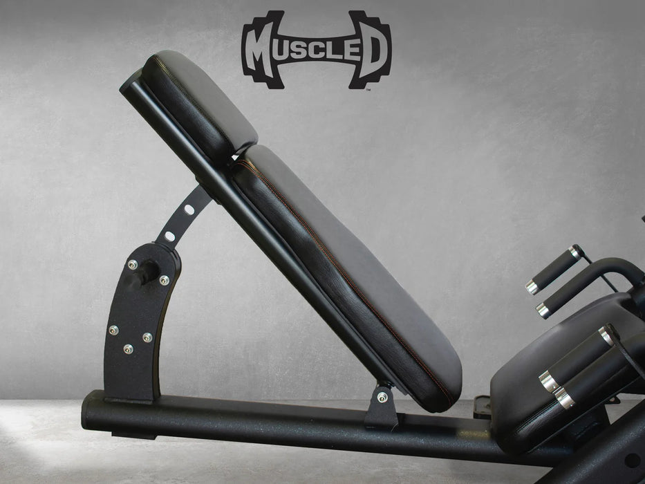 Muscle D 45 Degree Linear Leg Press Machine - Muscle D Fitness - Adjustable Angled Leg Workout -FW-LLP-45B