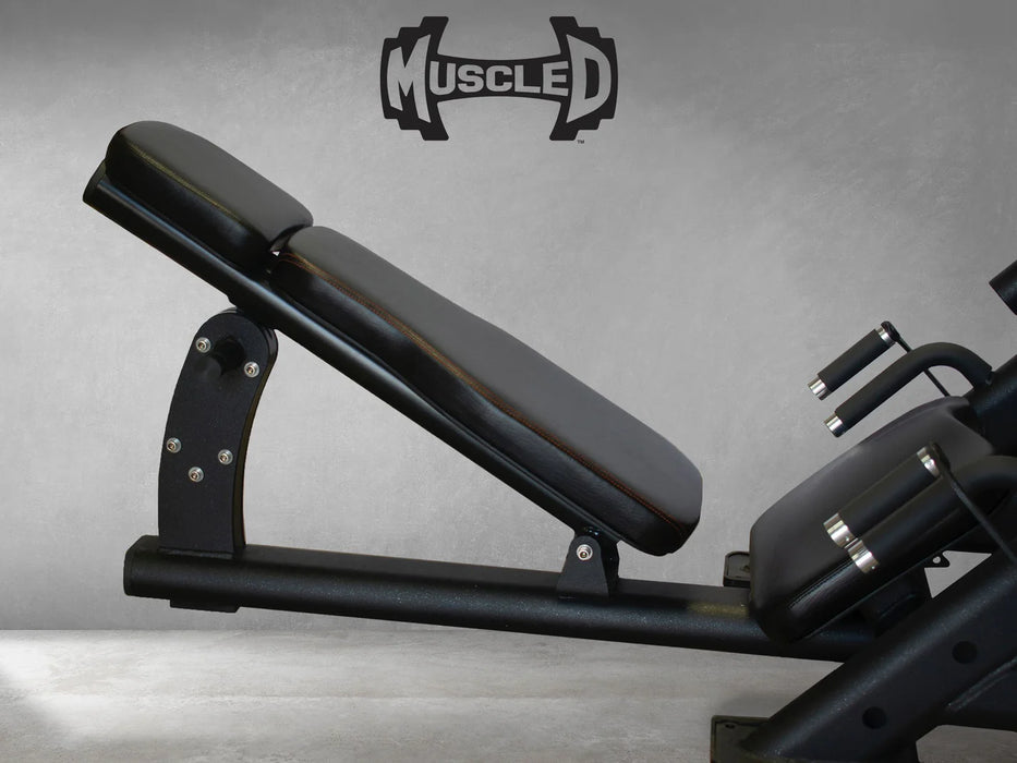 Muscle D 45 Degree Linear Leg Press Machine - Muscle D Fitness - Adjustable Angled Leg Workout -FW-LLP-45B