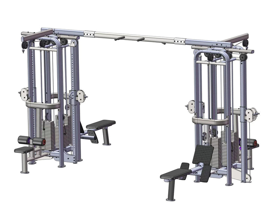 8 Stack Megatron Deluxe Jungle Gym 3 Colors - Muscle D Fitness - Commercial Grade Deluxe Weight Stack Body Building Machine Megatron Multi-Function Equipment  Multi-Gym / Jungle Gym  MT-JG8-B