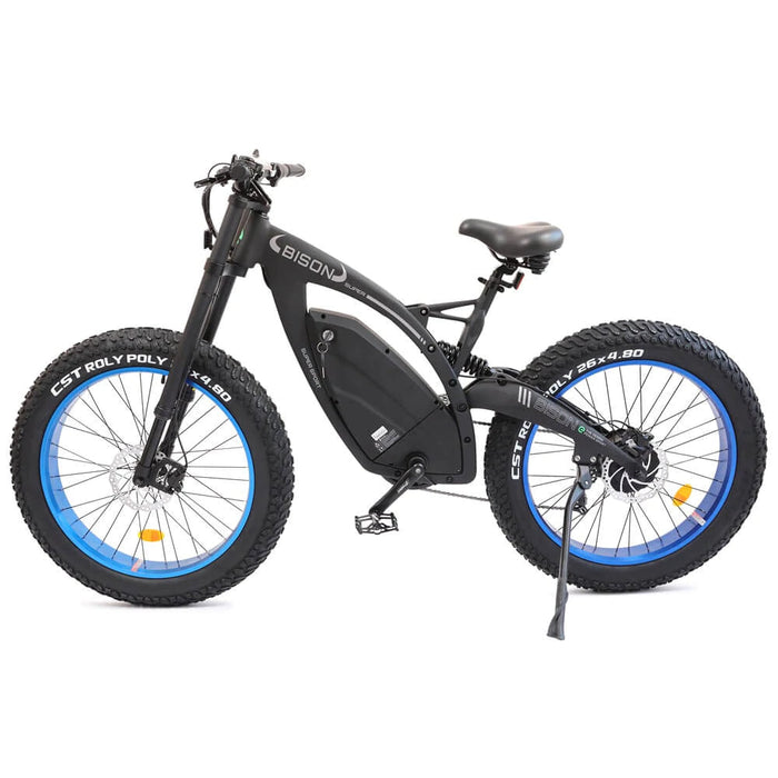 Ecotric 48V/17.6AH/1000W Big Fat Tire Electric Mountain Bike BISON26-BL