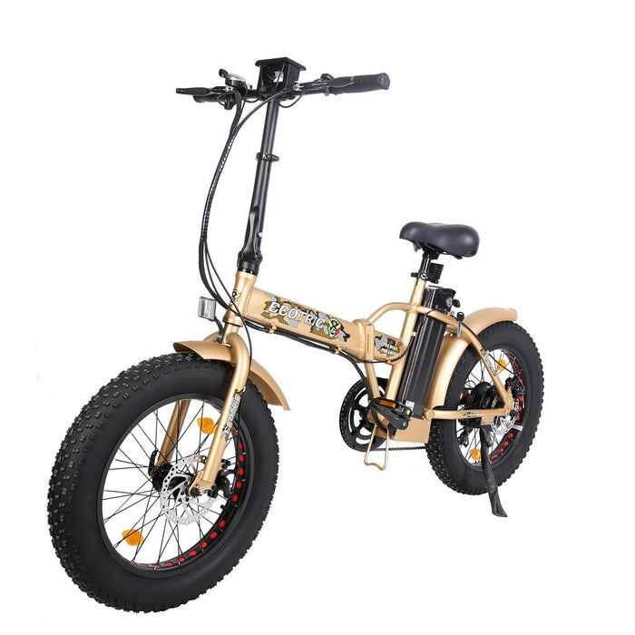 Ecotric 48V/13 Ah 500W Folding Fat TIre Electric Bike with LCD Display FAT20810-CM