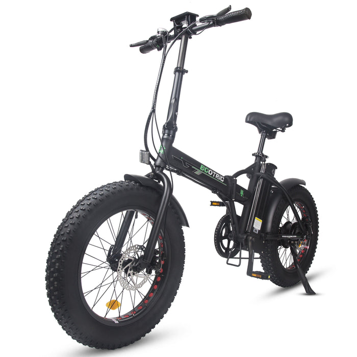Ecotric 48V/13Ah 500W Folding Fat Tire Portable and Electric Bike with LCD display FAT20S900