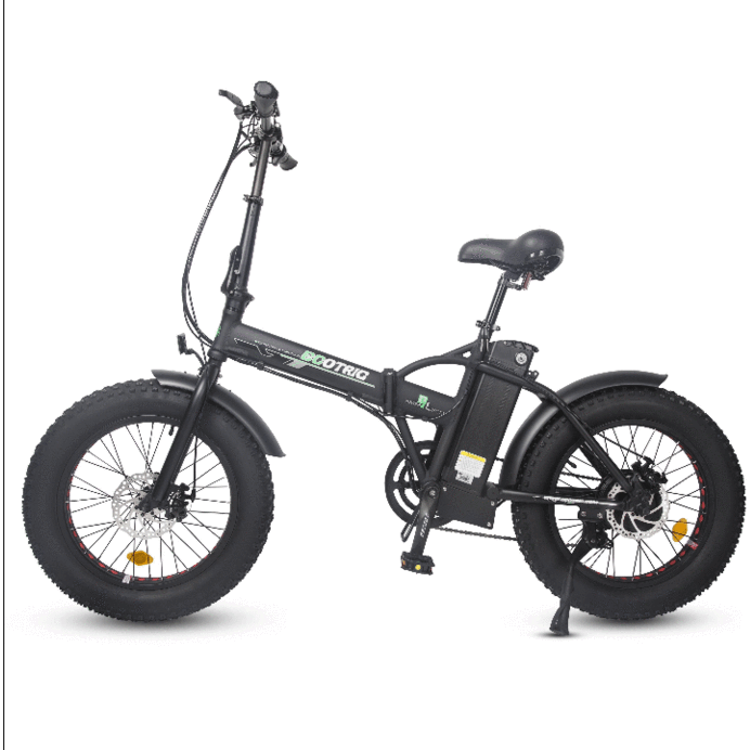 Ecotric 48V/13 Ah 500W Folding Fat TIre Electric Bike with LCD Display FAT20810-CM