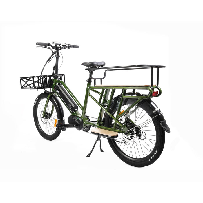 Eunorau 24" 48V500W Mid Motor Electric Long Trail Cargo Bike for Family Wagon or Ubereats Delivery G20-CARGO