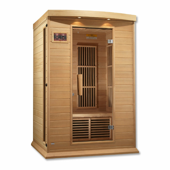 Golden Design Maxxus 2 Per Low EMF FAR Infrared Carbon Canadian Hemlock Sauna MX-K206-01