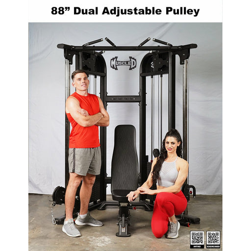 Muscle D 88″ Dual Adjustable Pulley MDM-D88B - Cardio Nation