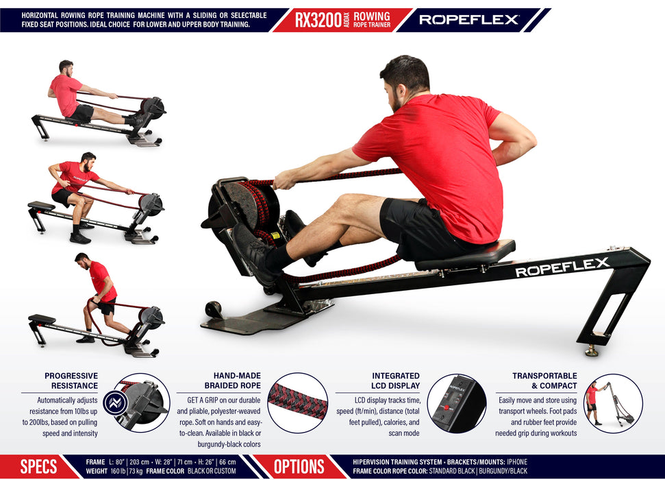 Ropeflex Addax Rowing Rope Trainer RX3200