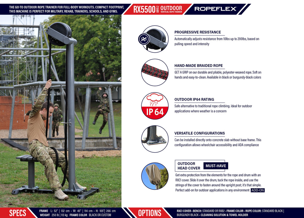 Ropeflex Oryx 2 Outdoor Vertical Rope Trainer RX5500