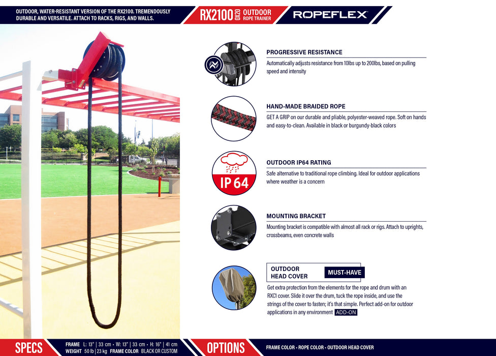 Ropeflex Outdoor Attachable Rope Trainer RX2100-OX2O