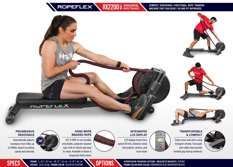 Ropeflex Wolf Horizontal Rope Trainer RX2200