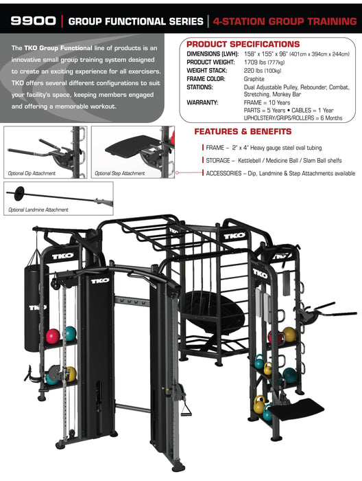 TKO Stretching + Boxing + Rebounder + Cables Station 9900