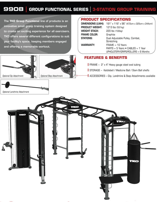 TKO Stretching + Combat + Functional Trainer Station 9908
