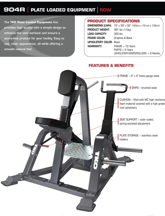 TKO Seated Vertical Row 904R